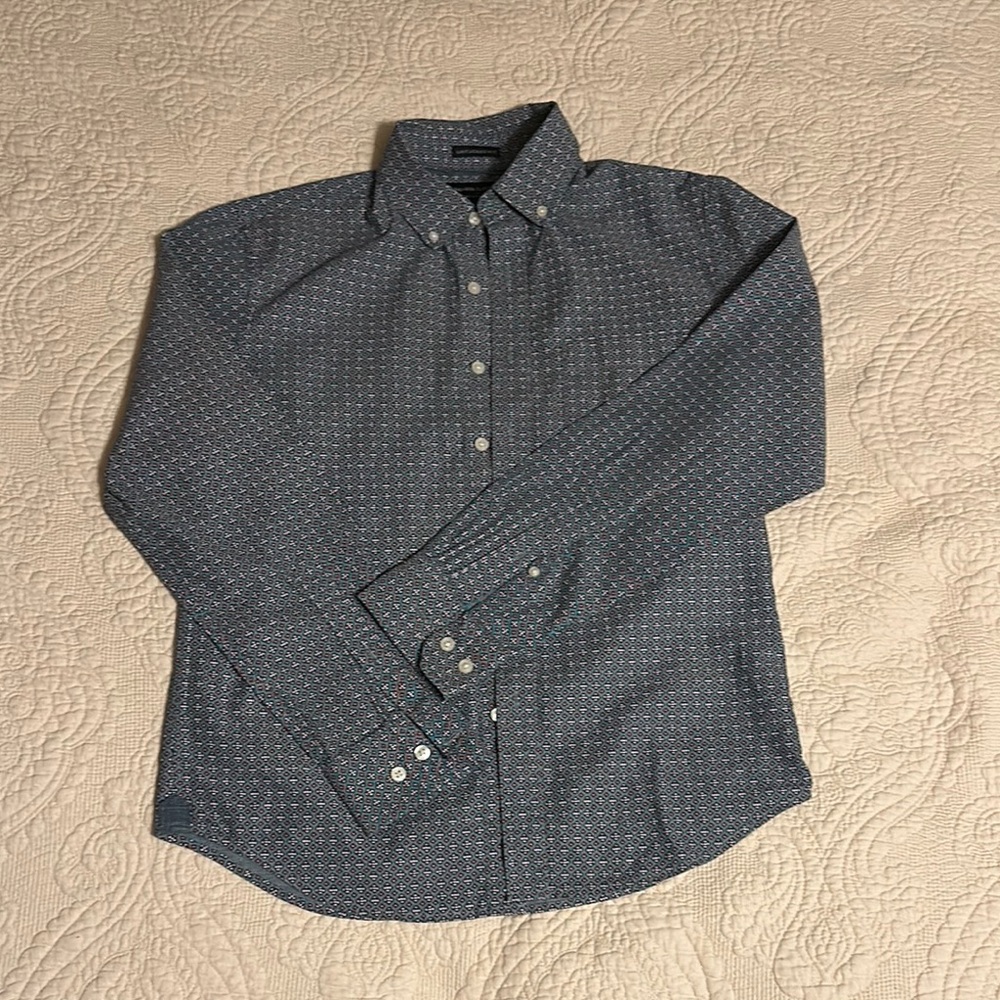 Banana Republic Navy Patterned Button Down Shirt Men’s Small